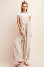 Load image into Gallery viewer, Kori America Sleeveless Ruched Wide Leg Overalls
