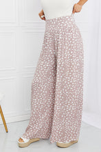 Load image into Gallery viewer, Kori America Animal Print Tied Pleated Wide Leg Pants
