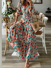 Load image into Gallery viewer, Tassel Printed Three-Quarter Sleeve Dress
