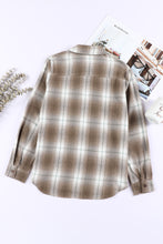 Load image into Gallery viewer, Plaid Collared Neck Long Sleeve Shirt
