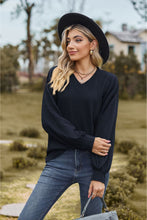 Load image into Gallery viewer, V-Neck Dropped Shoulder Blouse
