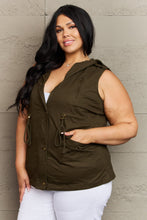 Load image into Gallery viewer, Zenana More To Come Full Size Military Hooded Vest

