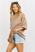 Load image into Gallery viewer, HYFVE Laid Back Oversized Vintage Wash T-Shirt in Camel

