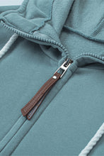 Load image into Gallery viewer, Half Zip Patch Pocket Drawstring Hoodie
