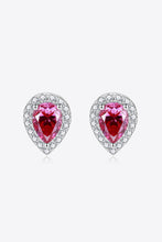 Load image into Gallery viewer, 2 Carat Moissanite Teardrop Stud Earrings in Rose
