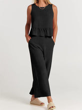 Load image into Gallery viewer, Full Size Round Neck Top and Wide Leg Pants Set
