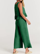 Load image into Gallery viewer, Full Size Round Neck Top and Wide Leg Pants Set
