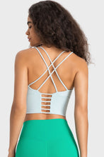 Load image into Gallery viewer, Crisscross Back Ladder Detail Sports Bra
