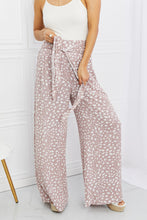 Load image into Gallery viewer, Kori America Animal Print Tied Pleated Wide Leg Pants
