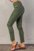 Load image into Gallery viewer, Button Fly Hem Detail Skinny Jeans
