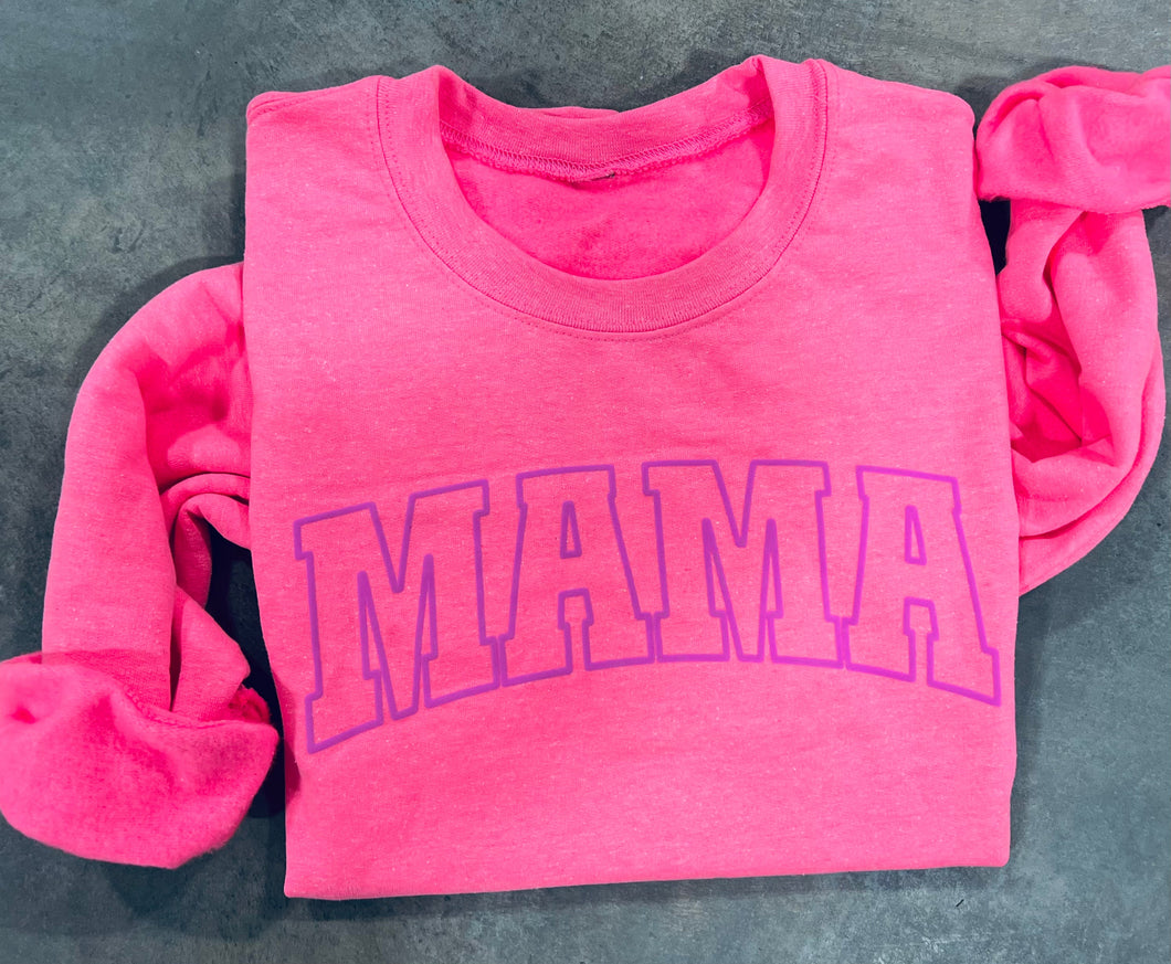 Mama Purple Puff Crew Sweatshirt - RTS